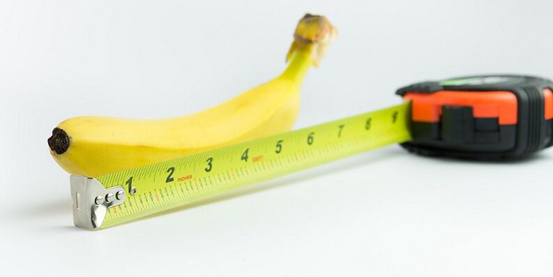 penismeting na operatie aan het voorbeeld van een banaan